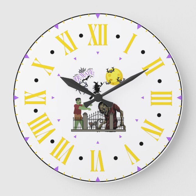 Spooky Halloween Land Wall Clock (Front)