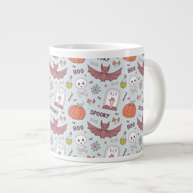 Spooky Halloween Large Coffee Mug (Front Right)