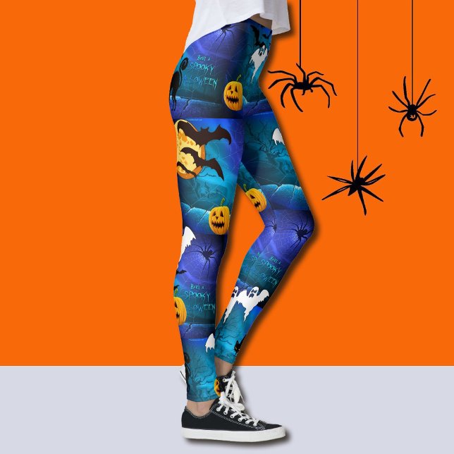Spooky Halloween Leggings Bats Running Pants (Creator Uploaded)