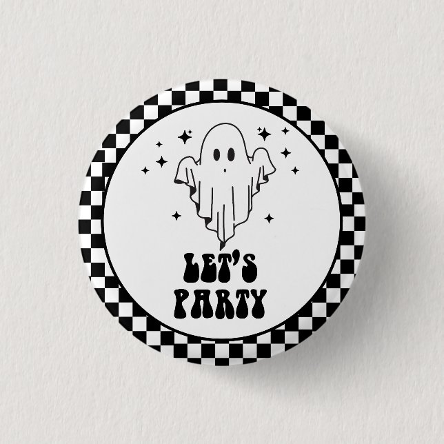 Spooky Halloween Let's party  3 Cm Round Badge (Front)