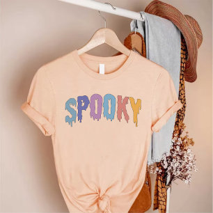 Spooky Halloween Modern Ghost Script Womens T-Shirt