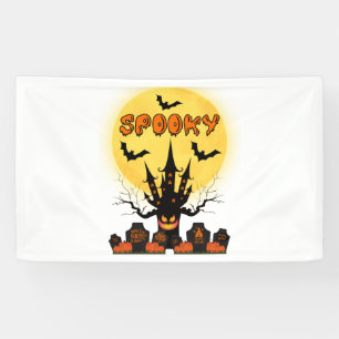 Spooky Halloween Moon 3x5 Vinyl Banner