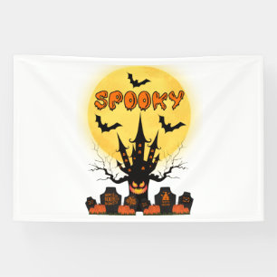 Spooky Halloween Moon 4x6 Vinyl Banner