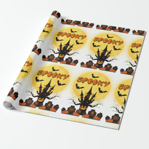 Spooky Halloween Moon Wrapping Paper