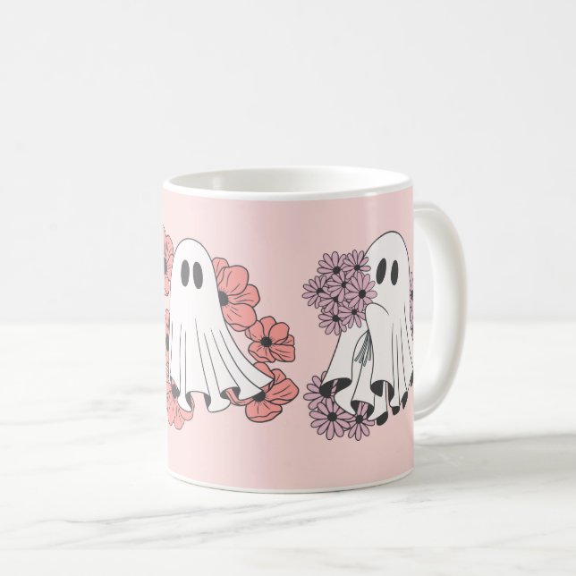Spooky Halloween Mug – Pumpkin, Ghost & Witch Coff (Front Right)