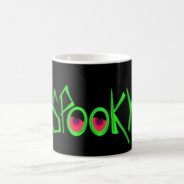 Spooky Halloween Mug With Glowing Eyes (Center)
