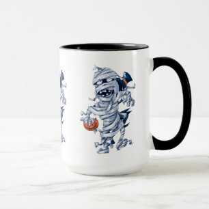 Spooky Halloween Mummy Character illustration Mug