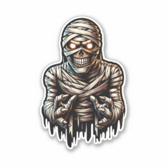 Spooky Halloween Mummy Monster Sticker