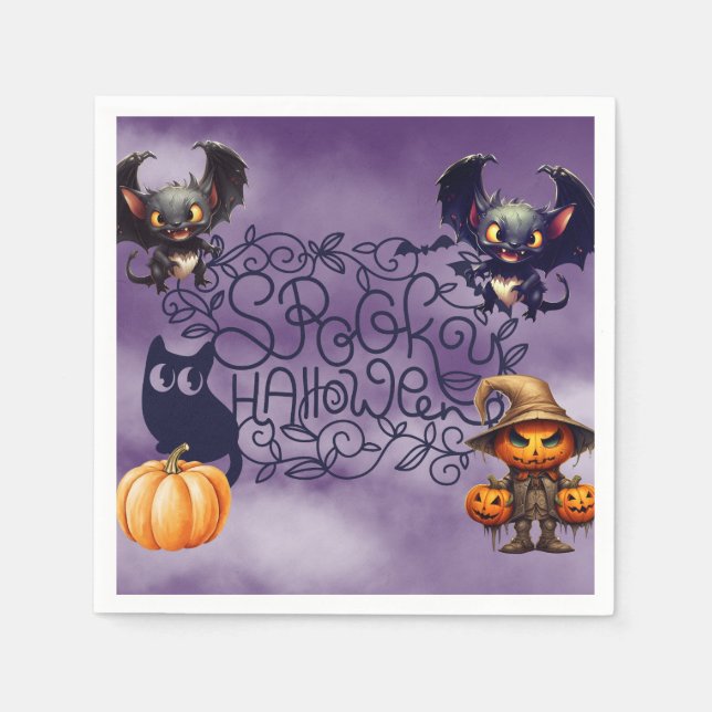 Spooky Halloween Napkin (Front)