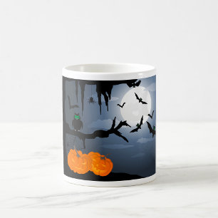 Spooky Halloween Night Scene Coffee Mug