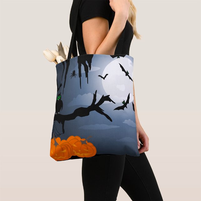 Spooky Halloween Night Scene  Tote Bag (Creator Uploaded)