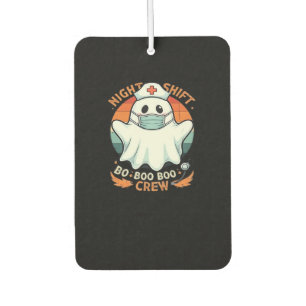 Spooky Halloween Nurse Funny Ghost Costume Boo Boo Car Air Freshener
