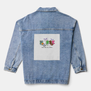 Spooky Halloween Nursing gift - Trust Me I A Nurse Denim Jacket