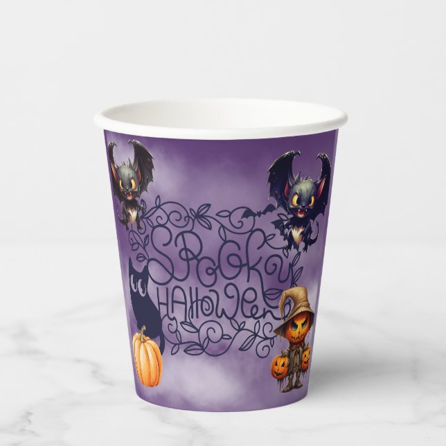 Spooky Halloween Paper Cups (Front)