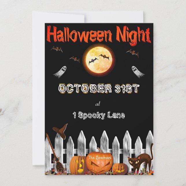 Spooky Halloween Party Invitation (Front)