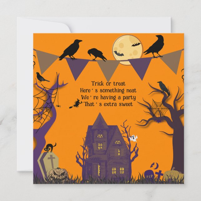 Spooky Halloween Party Invitation (Front)