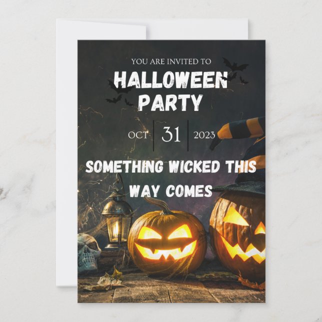 Spooky Halloween Party Invitation (Front)