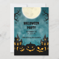 Spooky Halloween Party Invitation Poster