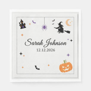 Spooky Halloween Party Napkins 3-Ply Cute Ghost