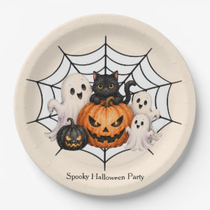 Spooky Halloween Party Paper Plate