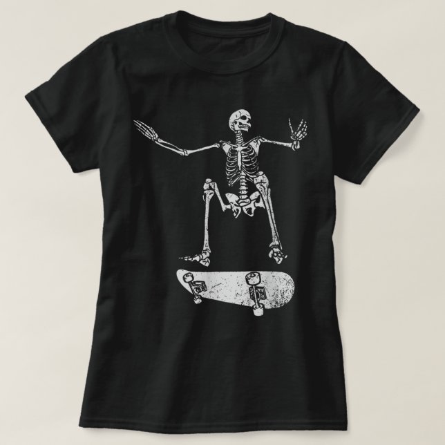 Spooky Halloween party - Skateboarding skeleton co T-Shirt (Design Front)