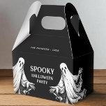 Spooky Halloween Party Treat with ghost Favour Box<br><div class="desc">Spooky party treats for a Halloween party with black and white ghosts. 
Please check the matching collection for COORDINATING ITEMS.
Original artworks by PUPSIKU STUDIO. 100% unique products.</div>