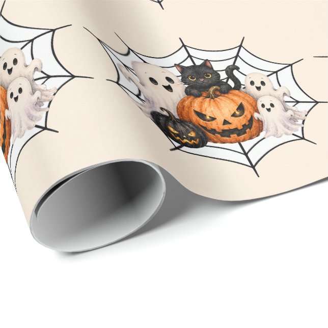 Spooky Halloween Party  Wrapping Paper (Roll Corner)