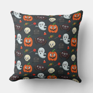 Spooky Halloween Pattern Cushion