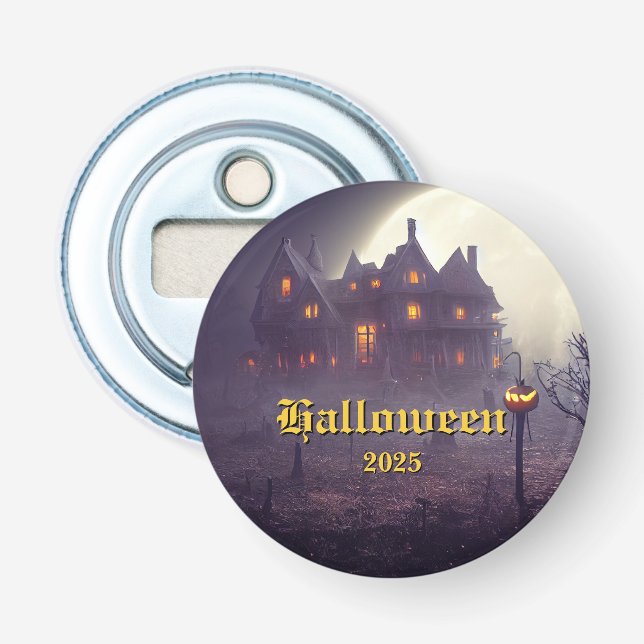 Spooky Halloween Pin  Bottle Opener (Front)