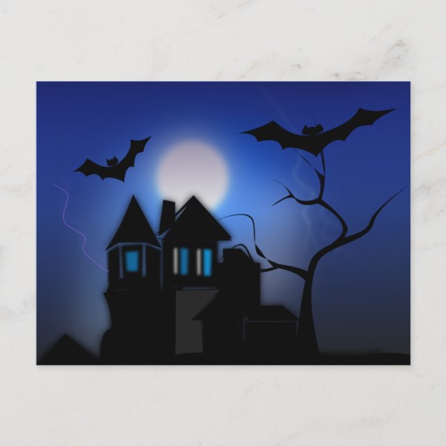 Spooky Halloween Postcard (Front)