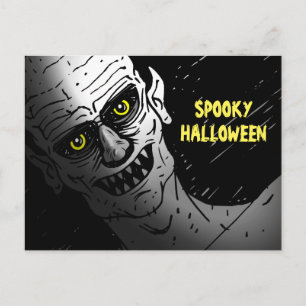 Spooky halloween postcard