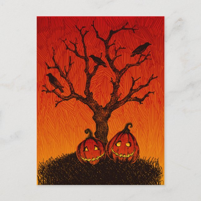 Spooky Halloween Postcard (Front)