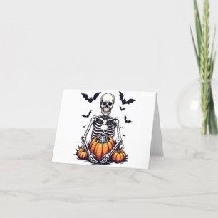Spooky Halloween Pregnant Skeleton Pregnancy Announcement