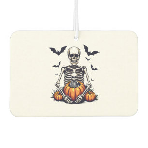 Spooky Halloween Pregnant Skeleton Pregnancy Car Air Freshener