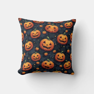 spooky halloween pumpkin cushion