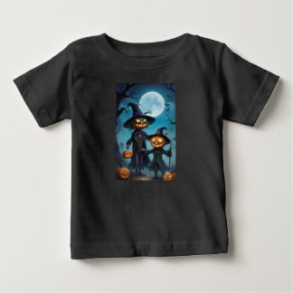 Spooky Halloween Pumpkin Duo Baby T-Shirt
