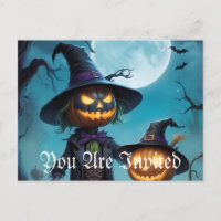 Spooky Halloween Pumpkin Duo