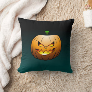 Spooky Halloween Pumpkin Face Cushion