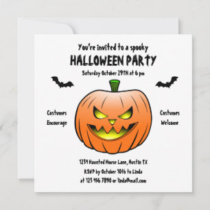 Spooky Halloween Pumpkin Invitation