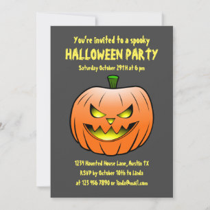 Spooky Halloween Pumpkin Invitation