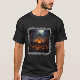 Spooky Halloween Pumpkin Jack O Lantern Haunted Ho T-Shirt