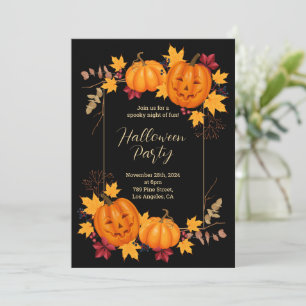 Spooky Halloween Pumpkin Party Invitation