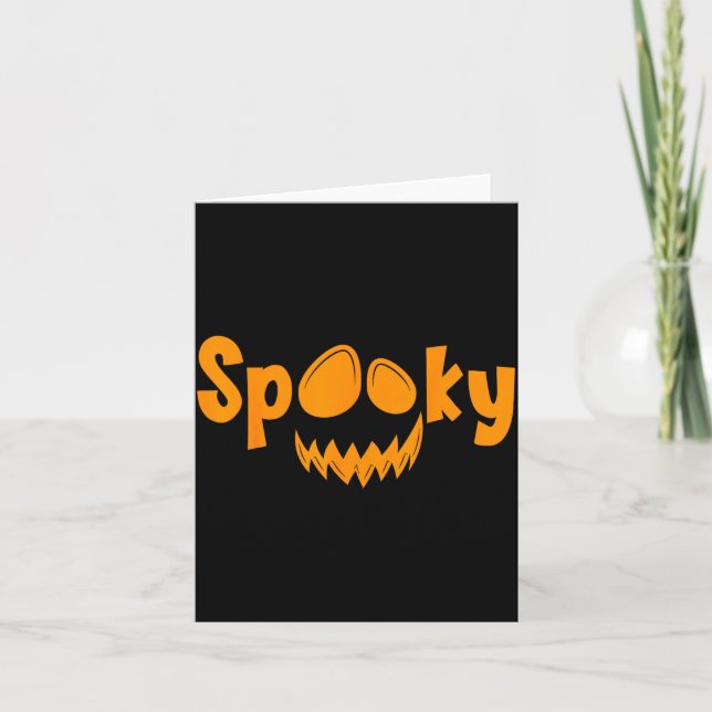 Spooky Halloween Pumpkin Spooky Pumpkin Card (Front)