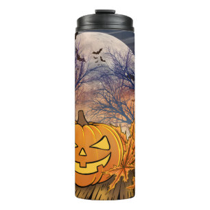 Spooky Halloween Pumpkin Thermal Tumbler