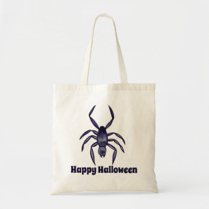 Spooky Halloween Purple Spider Art Tote Bag