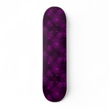 Spooky Halloween purple spiders Skateboard
