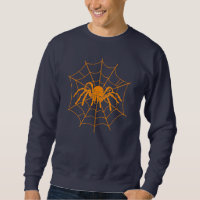 Spooky Halloween Scary Orange Spider Web