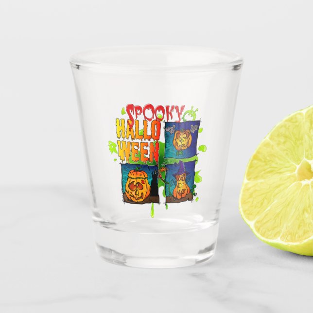 Spooky Halloween Shot Glass (Front)