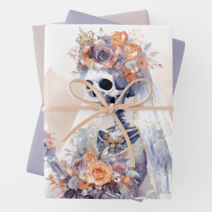 Spooky Halloween Skeleton Wrapping Paper