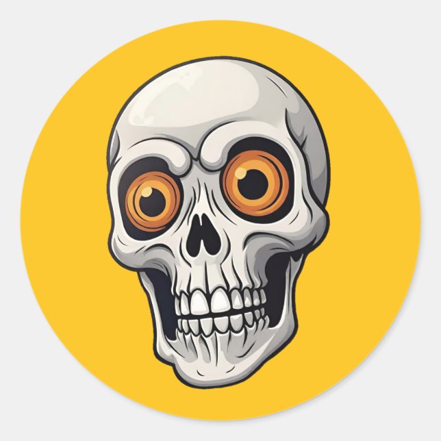 Spooky Halloween Skull Stickers (Front)